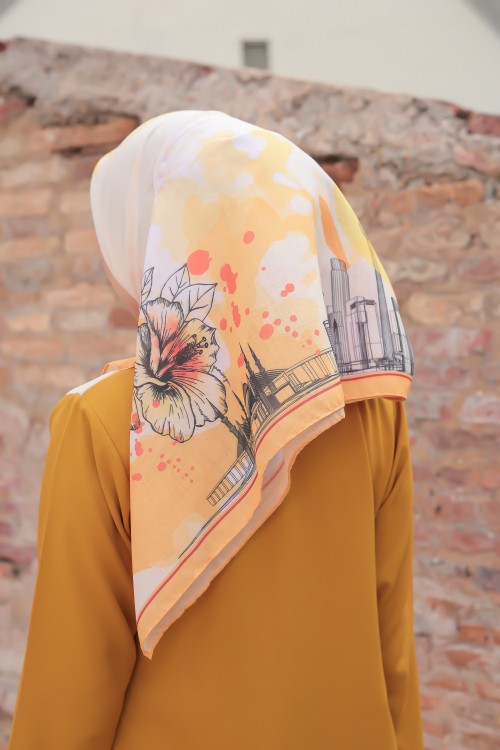 SQUARE SCARF - BUNGA RAYA