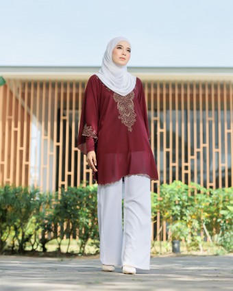 Marwah Top - Maroon