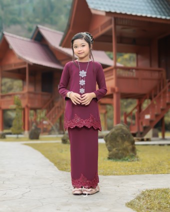 Dhia Arisa Kids 4 - Maroon