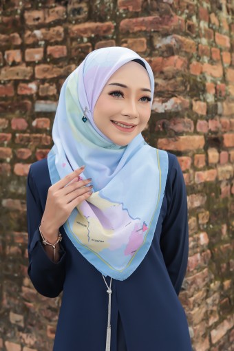 SQUARE SCARF - MAP MALAYSIA