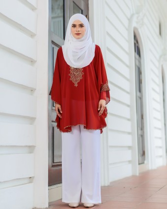 Marwah Top - Brick Orange