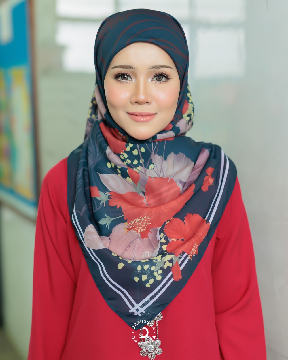 SQUARE SCARF - BUNGA MALAYSIA