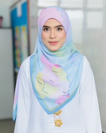 SQUARE SCARF - MAP MALAYSIA