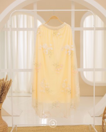 Kuntum Skirt - Light Yellow